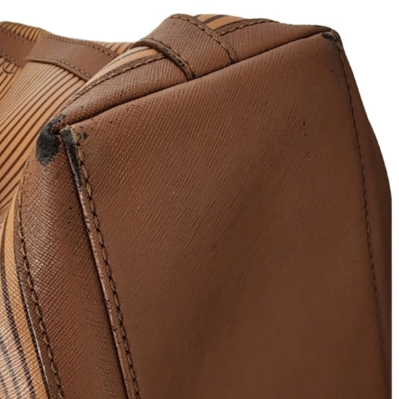 Oroton tote bag Saffiano PU leather chestnut 42x33 cm - Picture 16 of 16